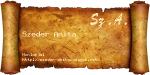 Szeder Anita névjegykártya